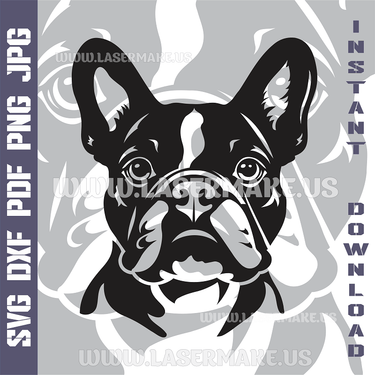 French Bulldog SVG laser ready files - 3DWave.us